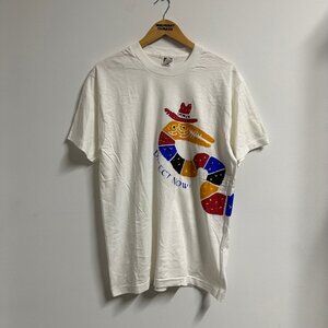 Vintage Jose Cuervo Tequila Tshirt Worm Graphic White Large Bar Alcohol Tee